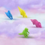 Small Dinosaur Shaped Erasers (4 Pc): Animal Erasers for Kids (School Supplies) - Image 2